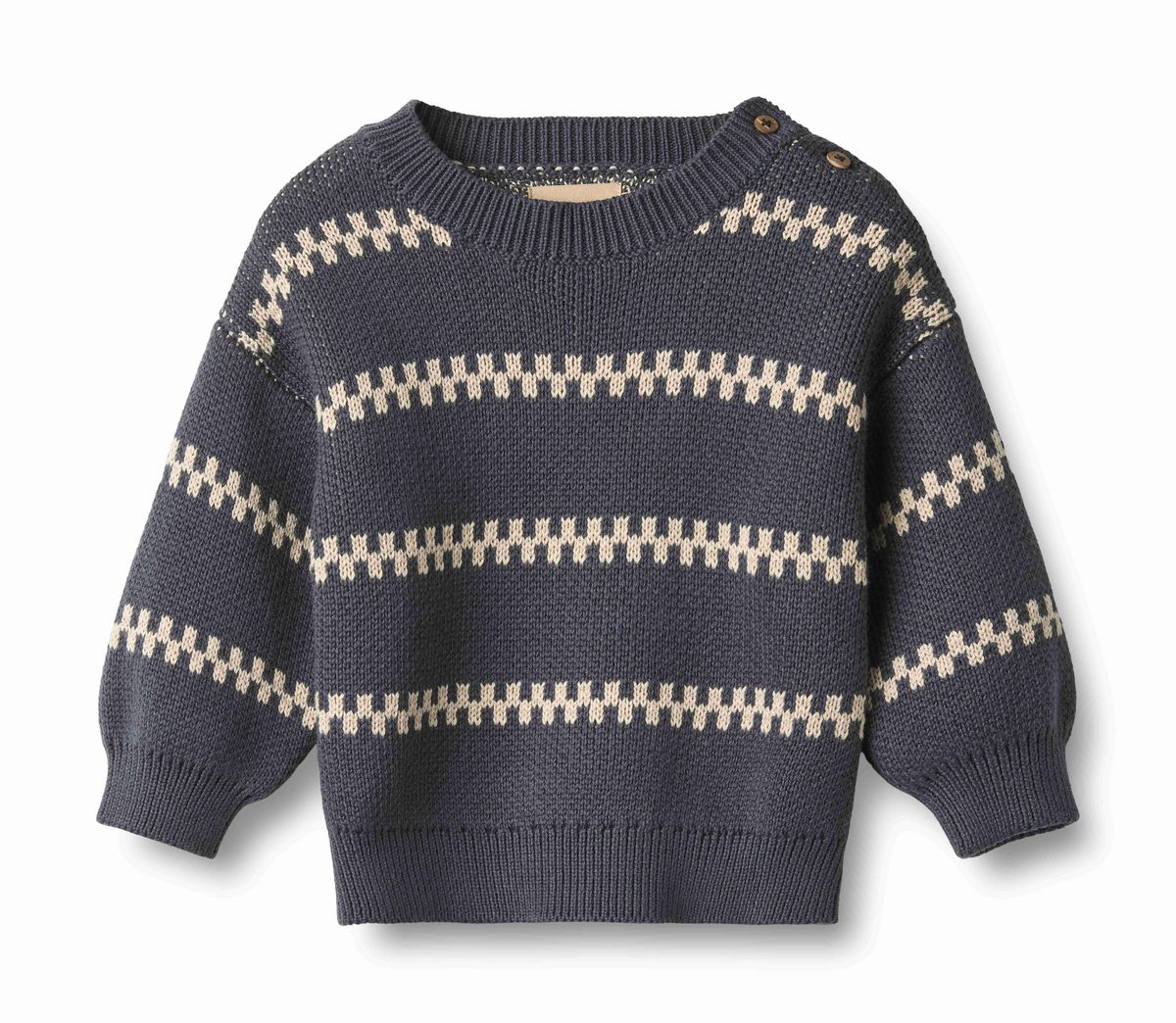 Slate Navy Jacquard Stripe Infant Sweater