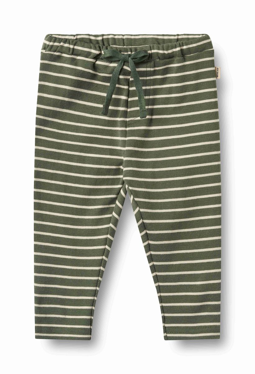 Dark Green Thin Stripe Knit Pant