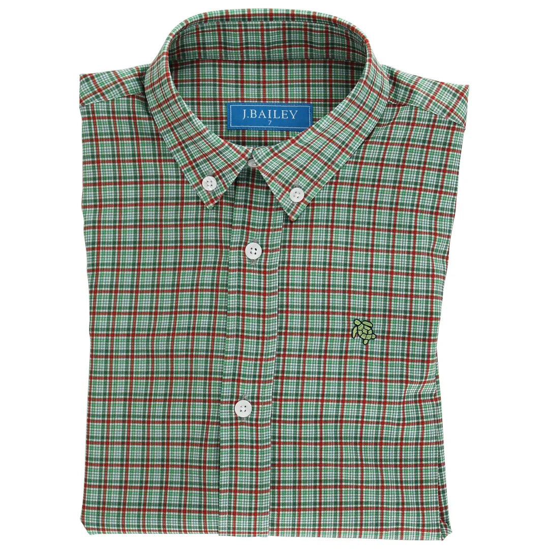 Boy's Jingle Plaid Performance Shirt