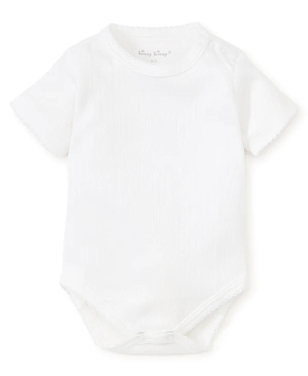 White Pointelle S/S Bodysuit