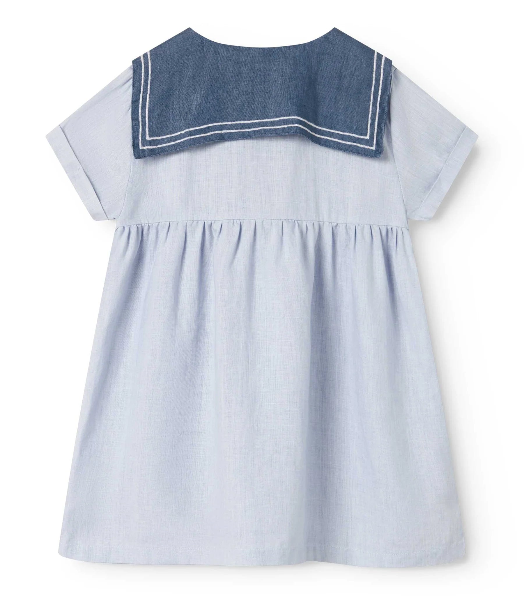 Blue Linen Sailors Dress