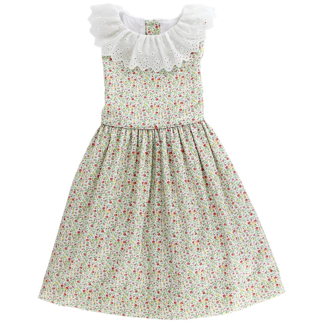 Cottage Ditsy Dress with Eyelet Collar