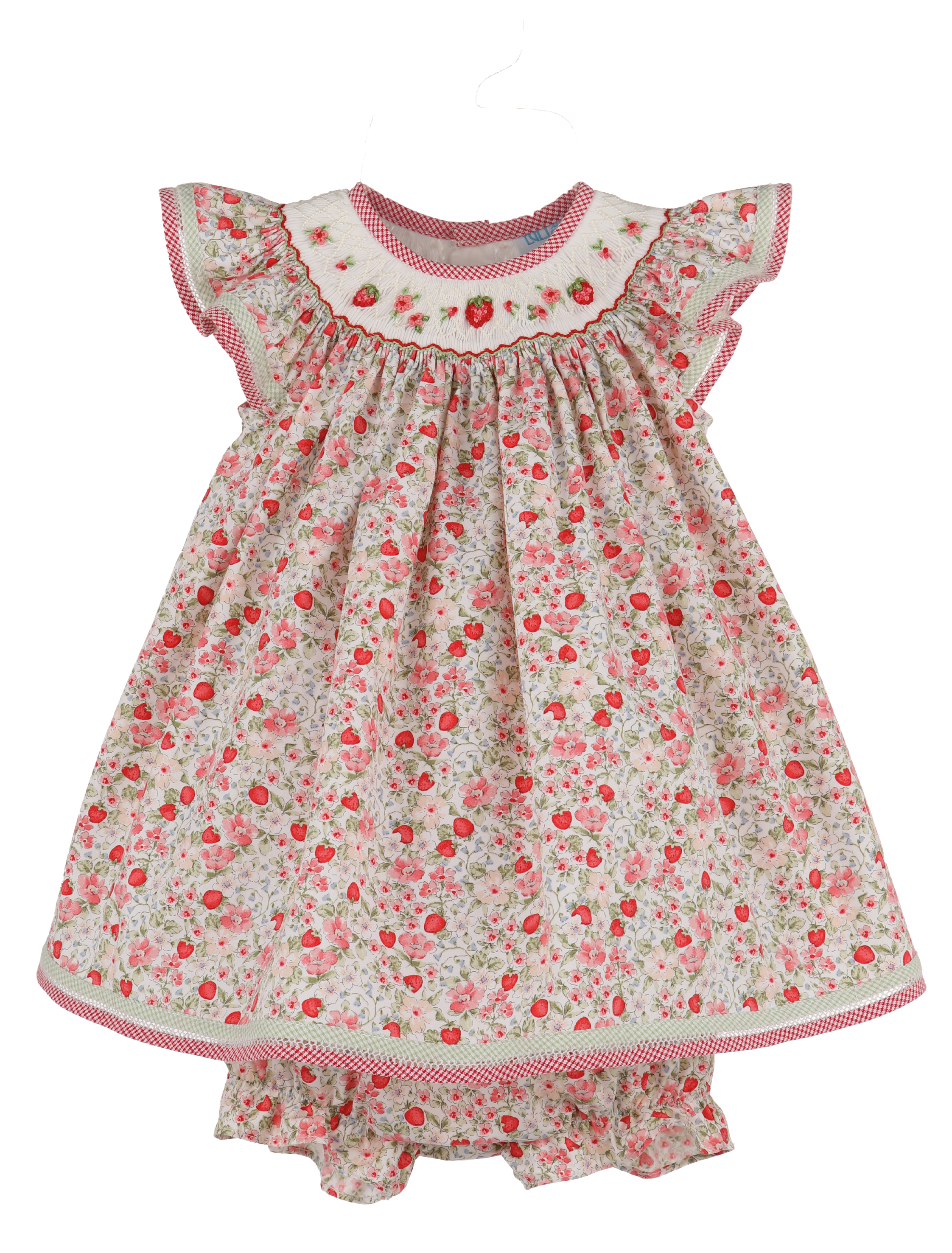 Strawberry Smocked Bishop Infant Dress
