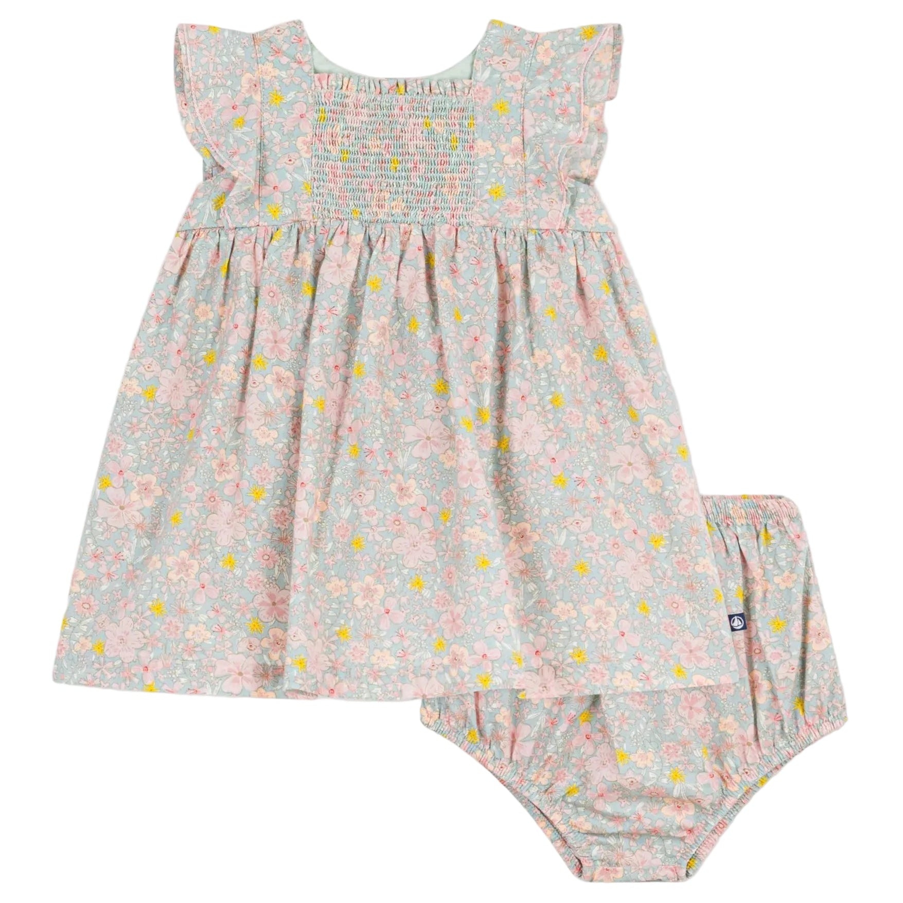 Petit Bateau Vintage Floral Woven Dress & Bloomer