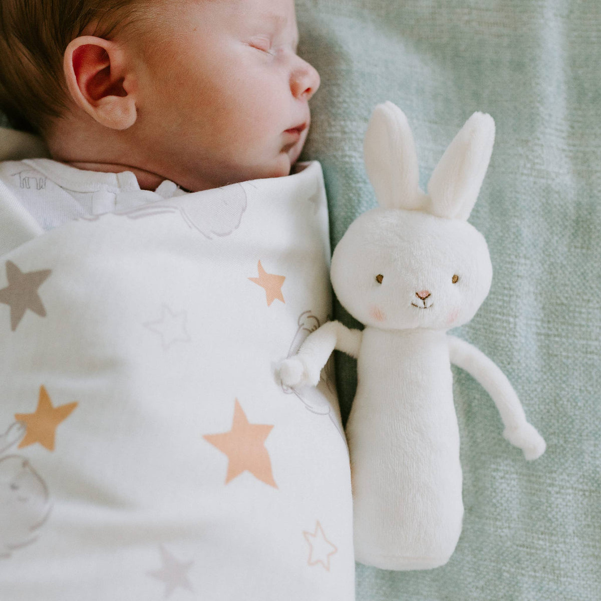 Friendly Chime Rattle - White bunny