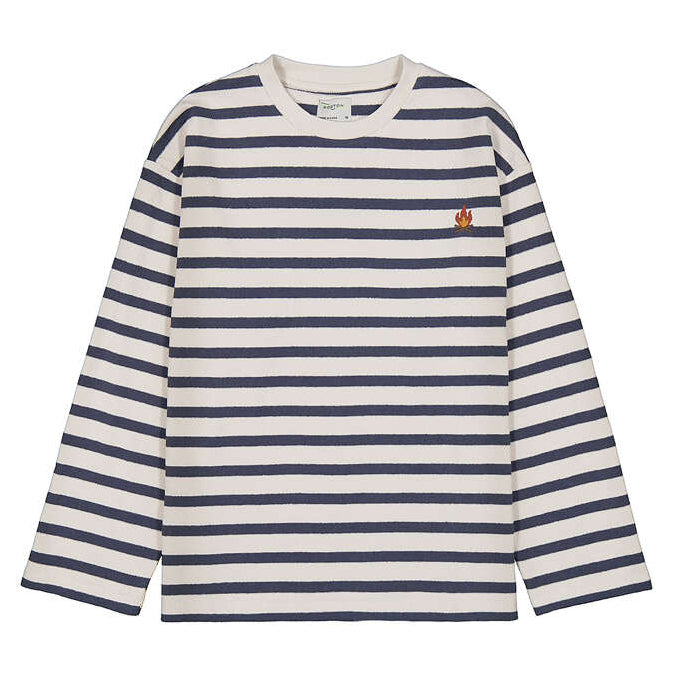 Navy Stripe French Terry Tee