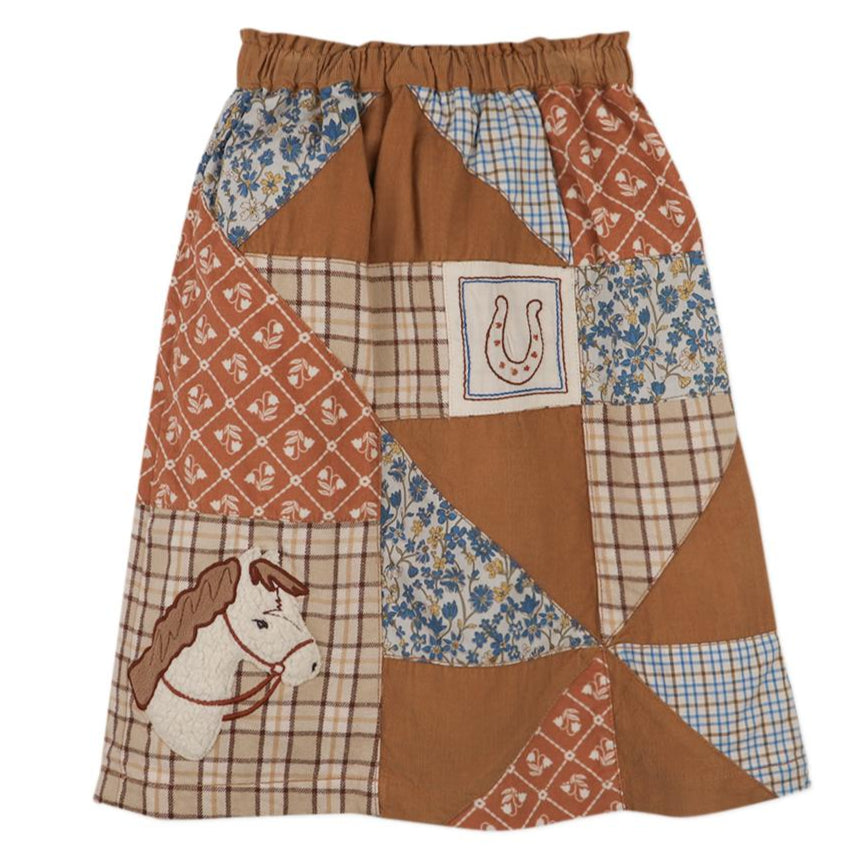 Girl's Dakota Patchwork Horse Skirt