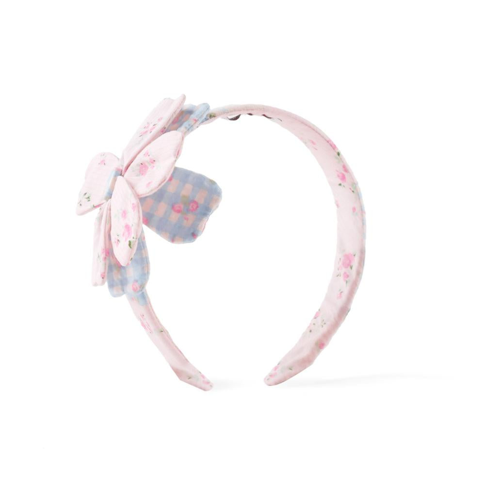 Pink Zinnia Flower Headband