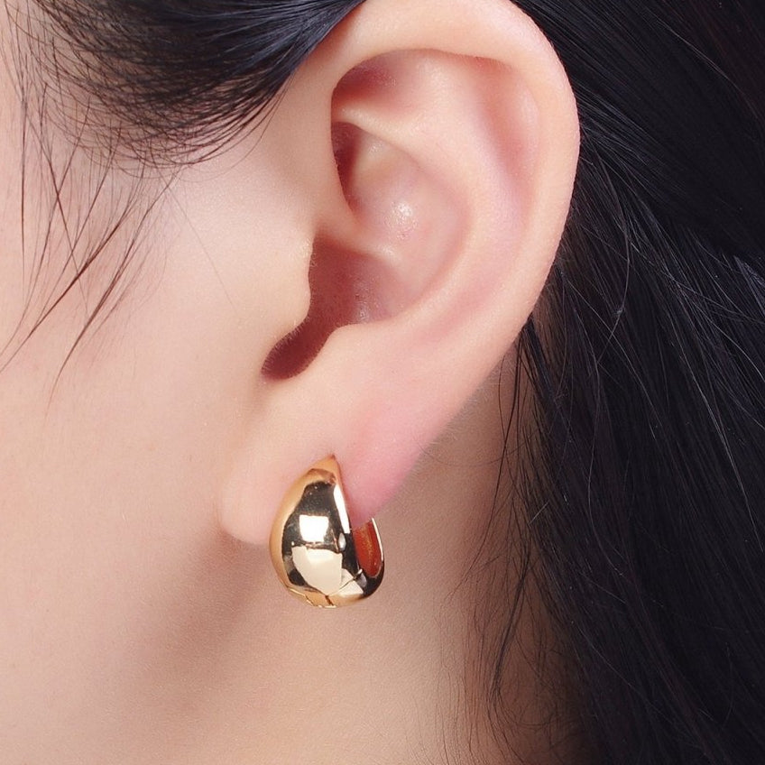 Chubby Hoop Earring 24K Gold Filled Earring