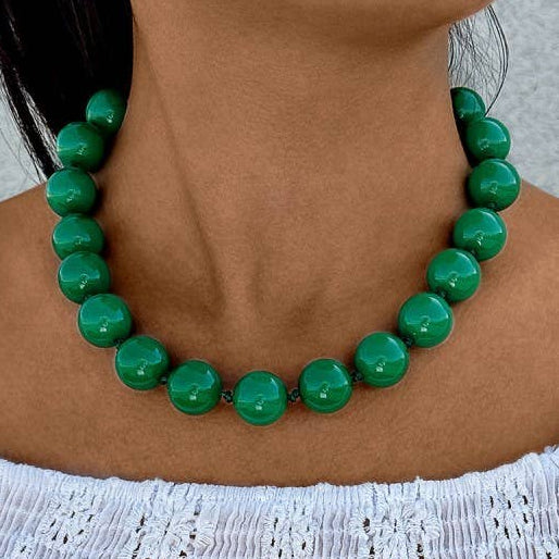 Chunky Solid Bead Necklace