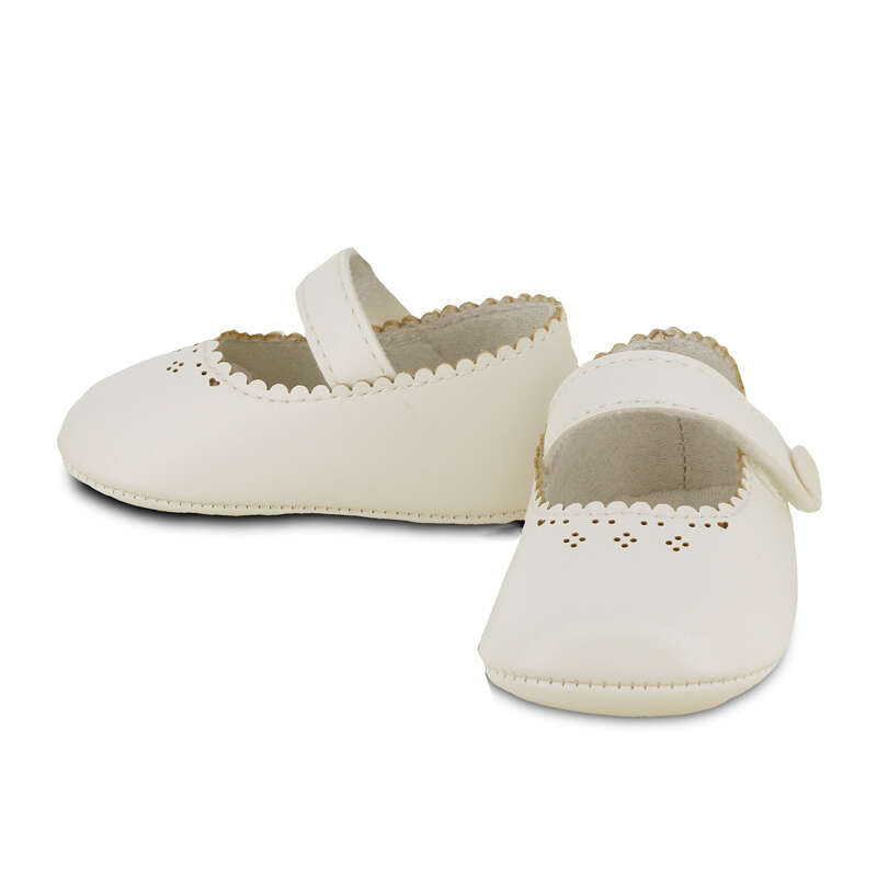 Off white perf Maryjane Cribshoe