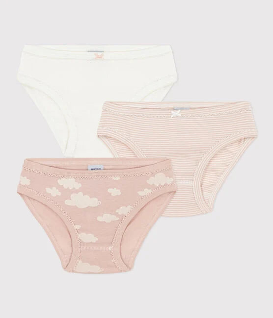 Girl's Petit Bateau 3pack Pink Undies