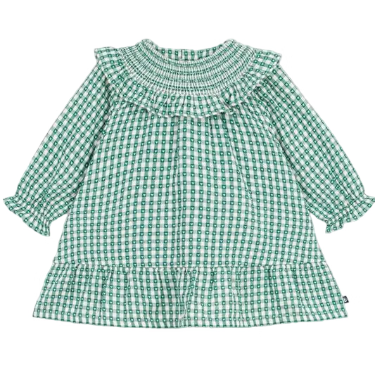 Green Heart Print Dress
