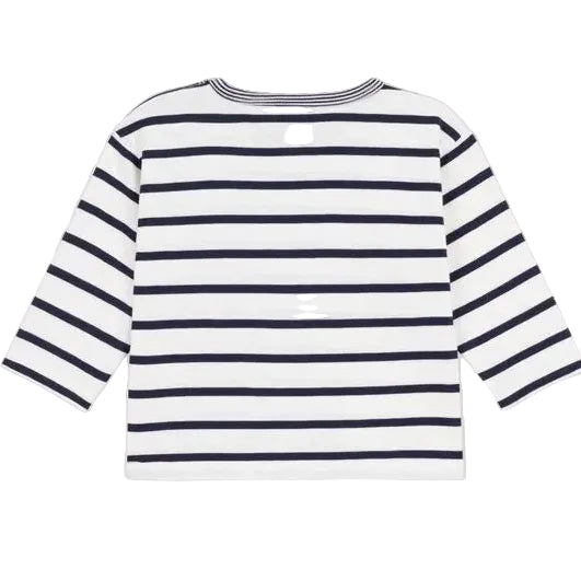 Navy Stripe L/S Tee Petit Bateau