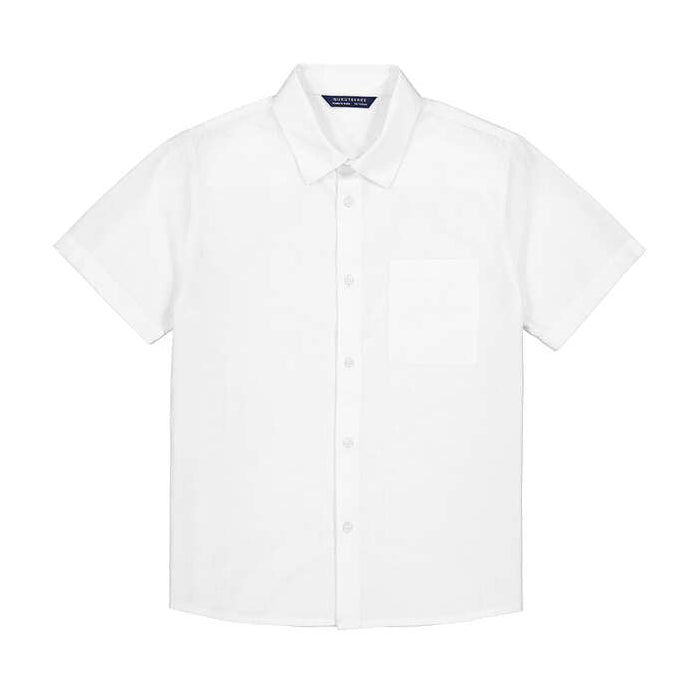 Boy's White Short Sleeve Shirt