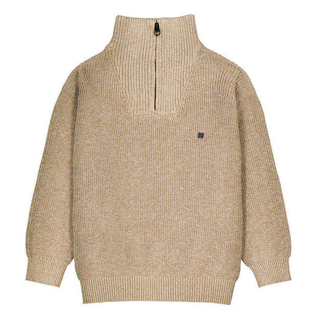 Camel Half Zip Sweater