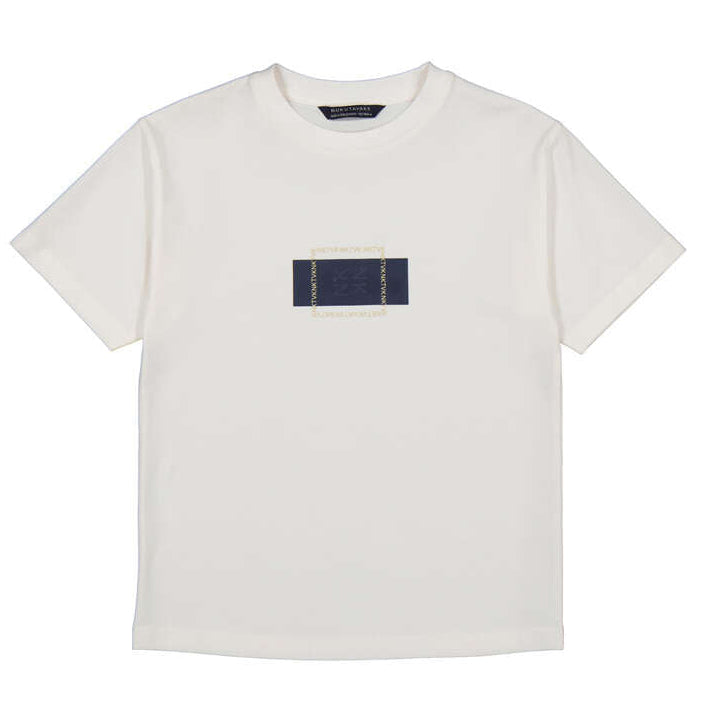 Boy's Cream Logo Screen Tee