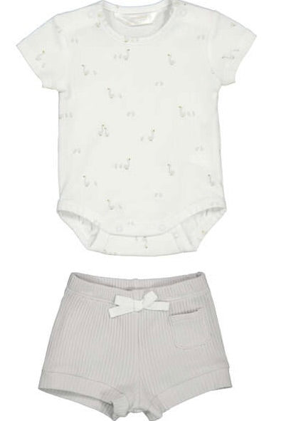 Ducks Onesie and Grey Bloomer Set