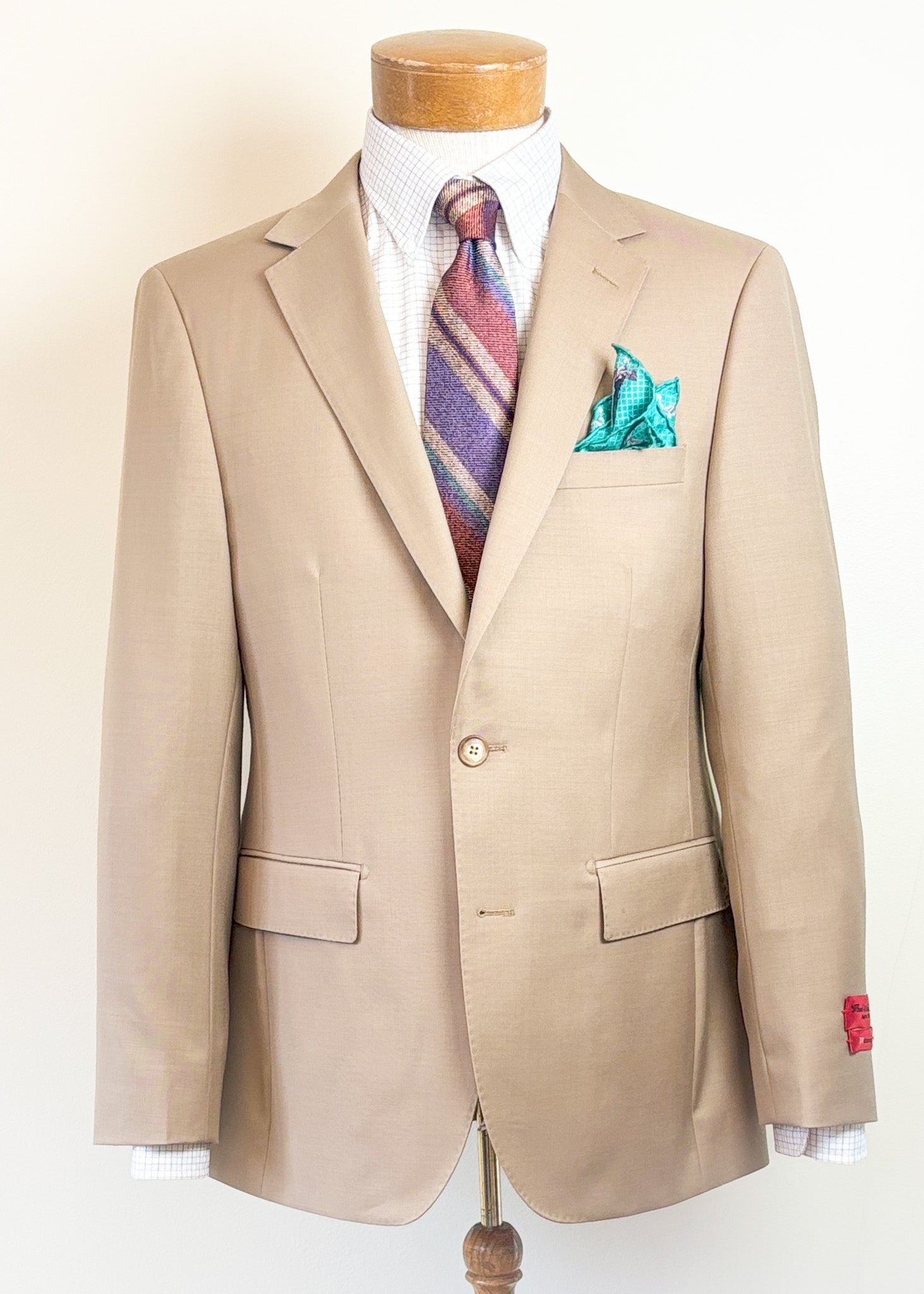 Men's Tan Solid Suit MA