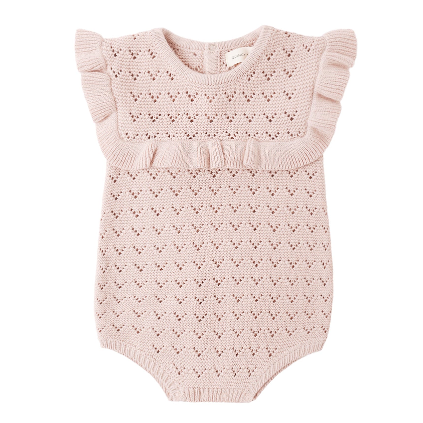 Blush Pointelle Romper Quincy Mae