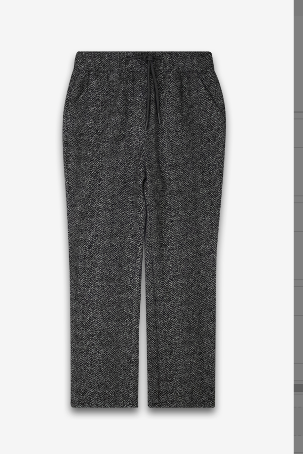 Boy's Charcoal Herringbone Stretch Pant
