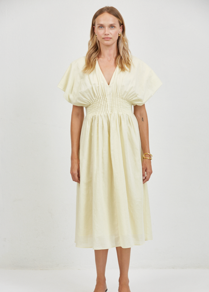 Women's Maize Tucked Waist Dress