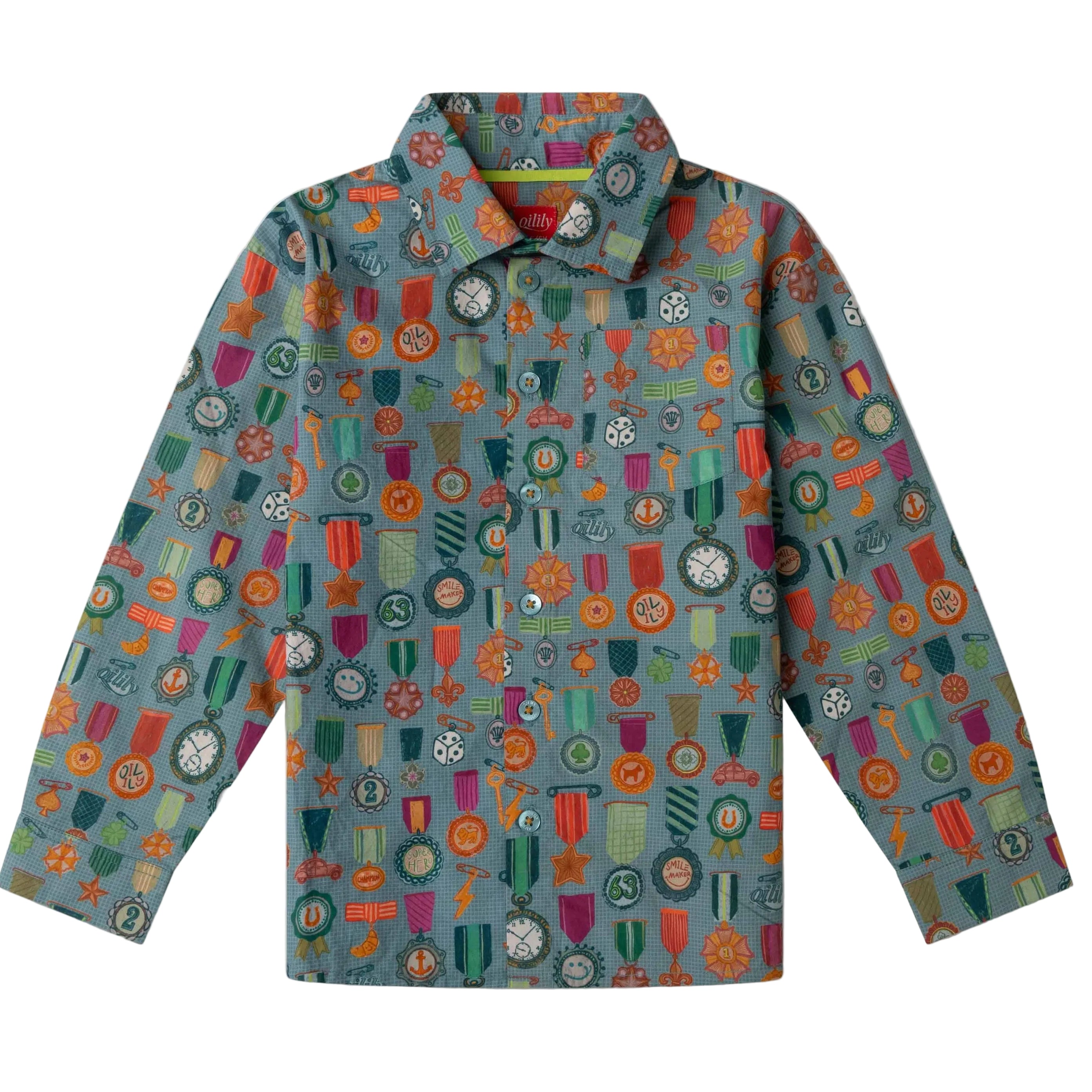 OIlily Green Multi Medals Shirt