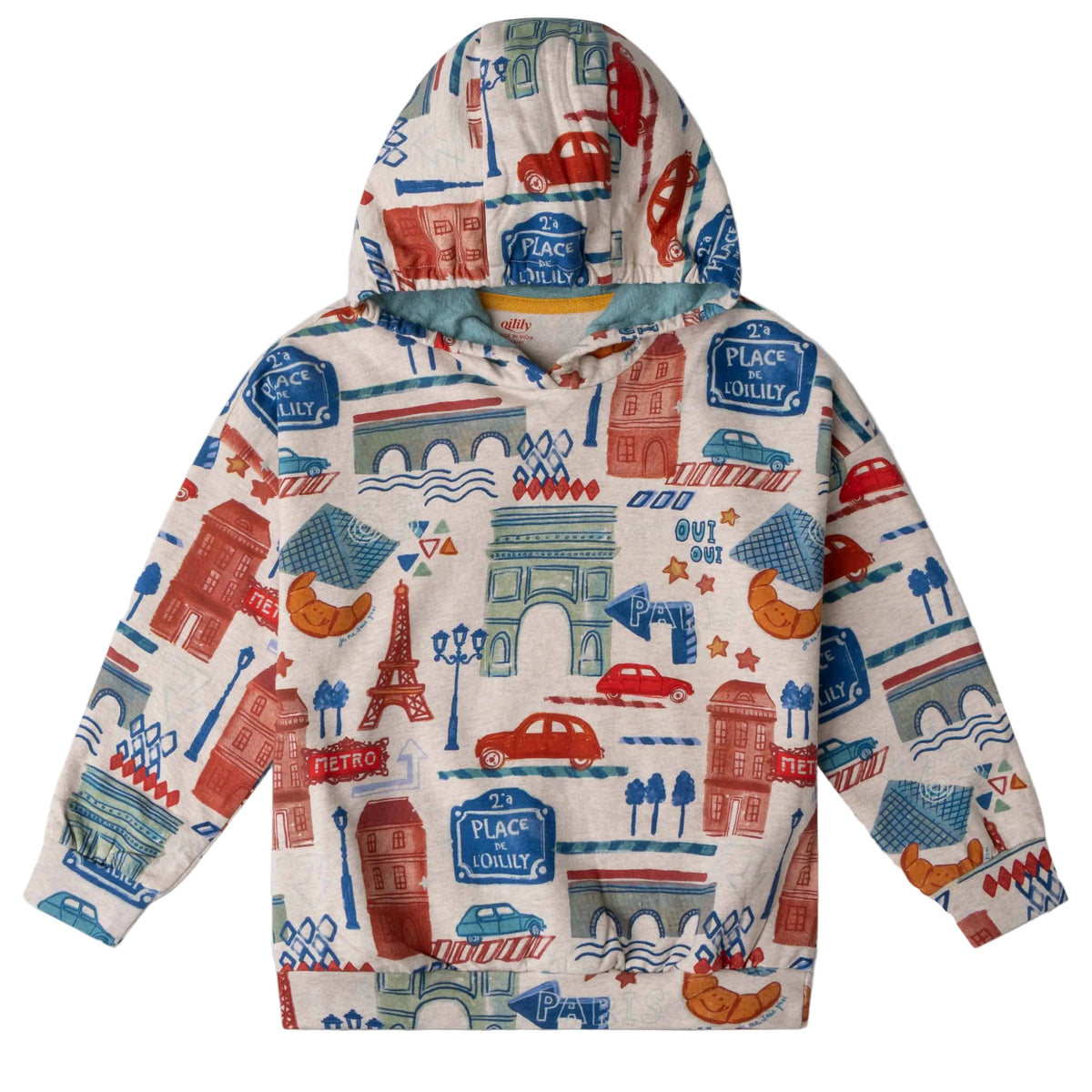 Oilily Birch Paris Multi Print Hoodie