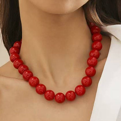 Chunky Solid Bead Necklace