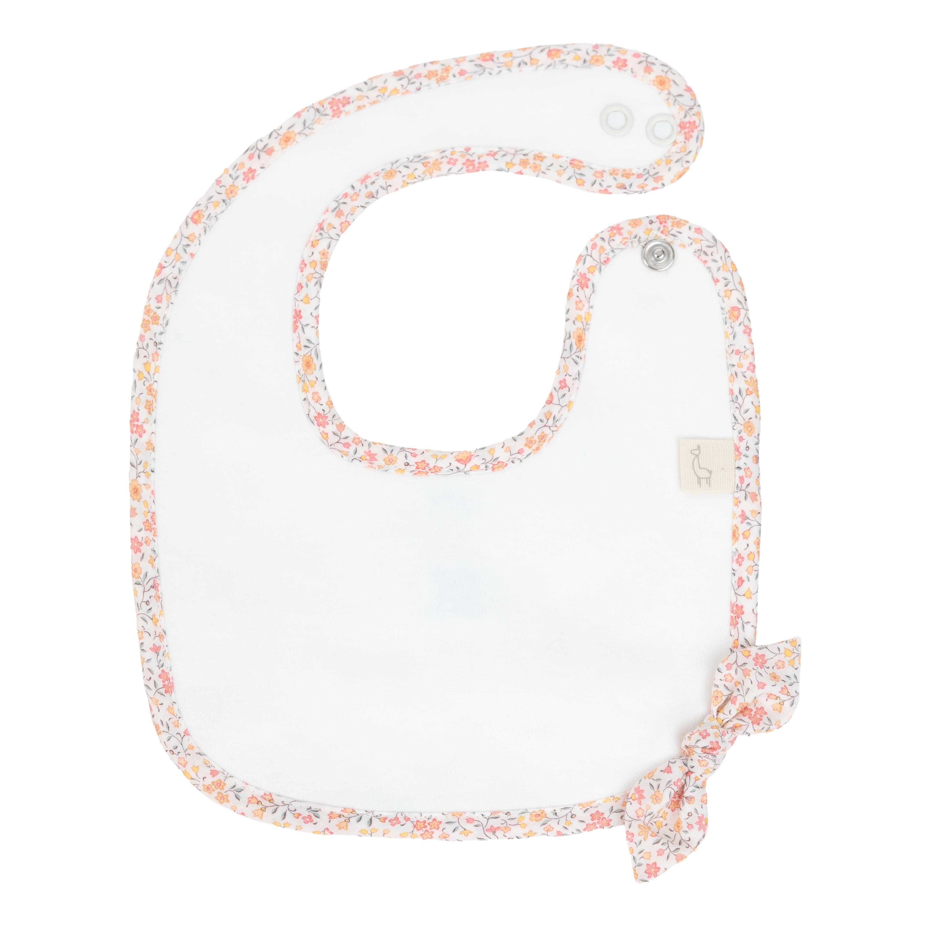 Pink Floral Trim Bib