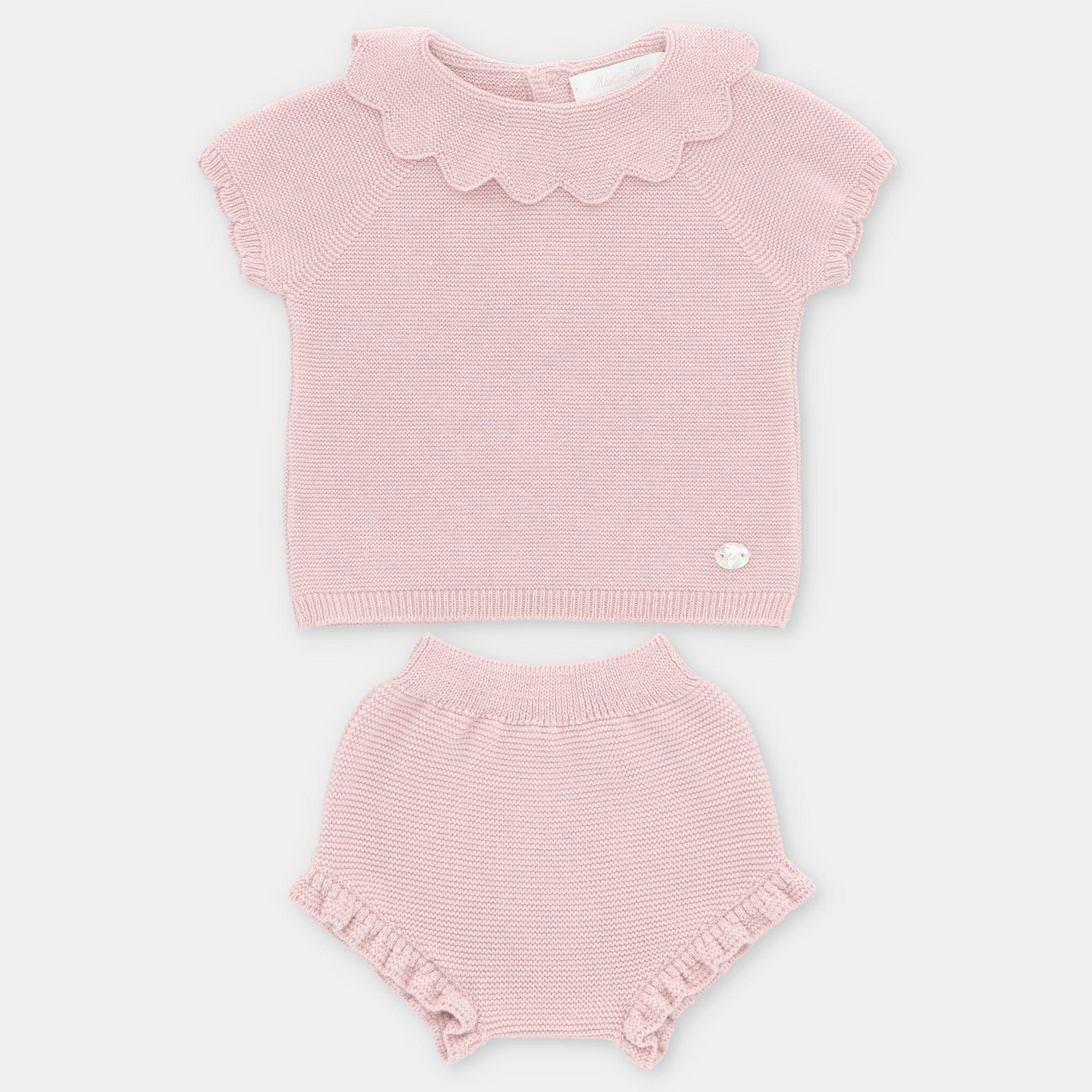 Rose Knitted Ruffle Collar Set