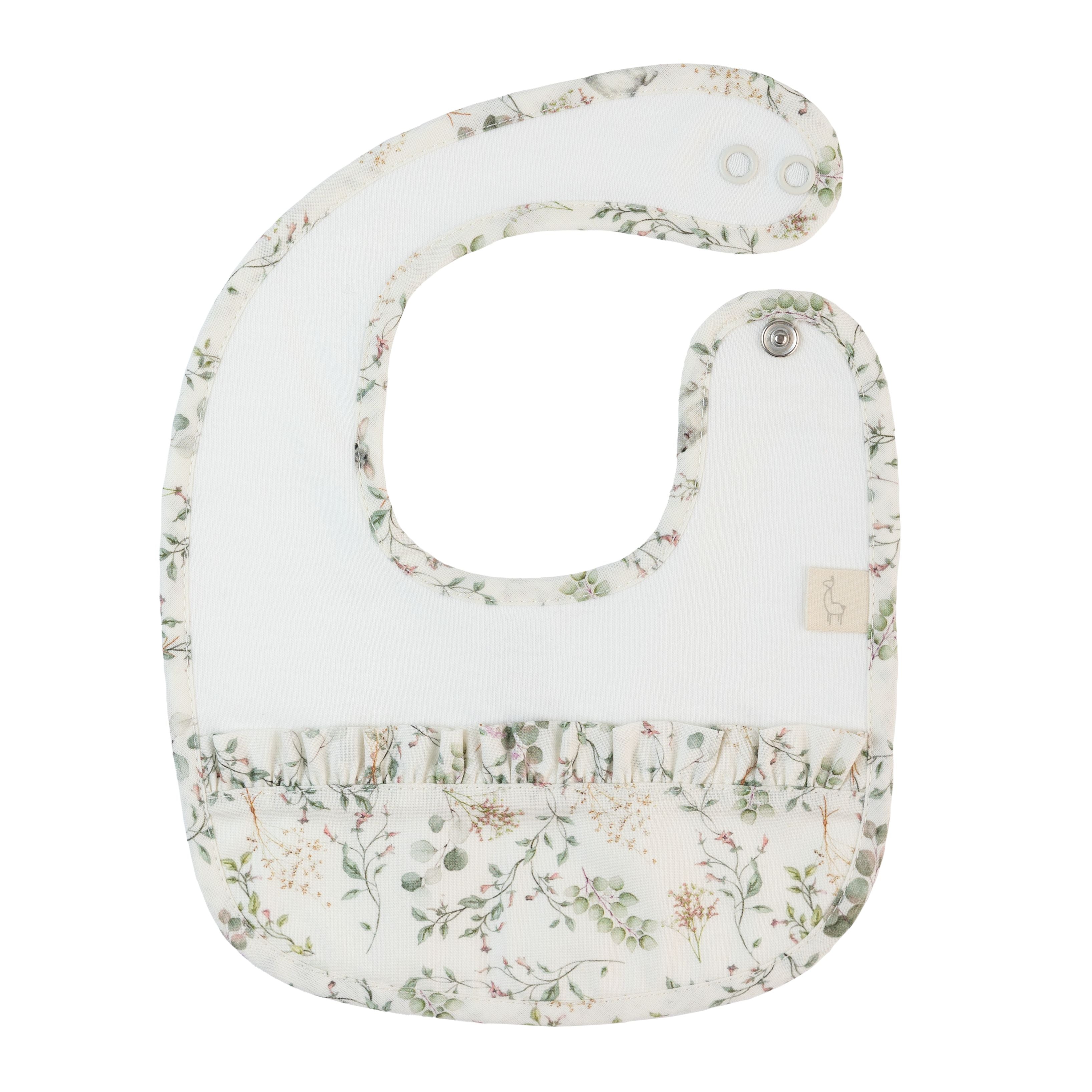 Pima Bib with Floral Trim