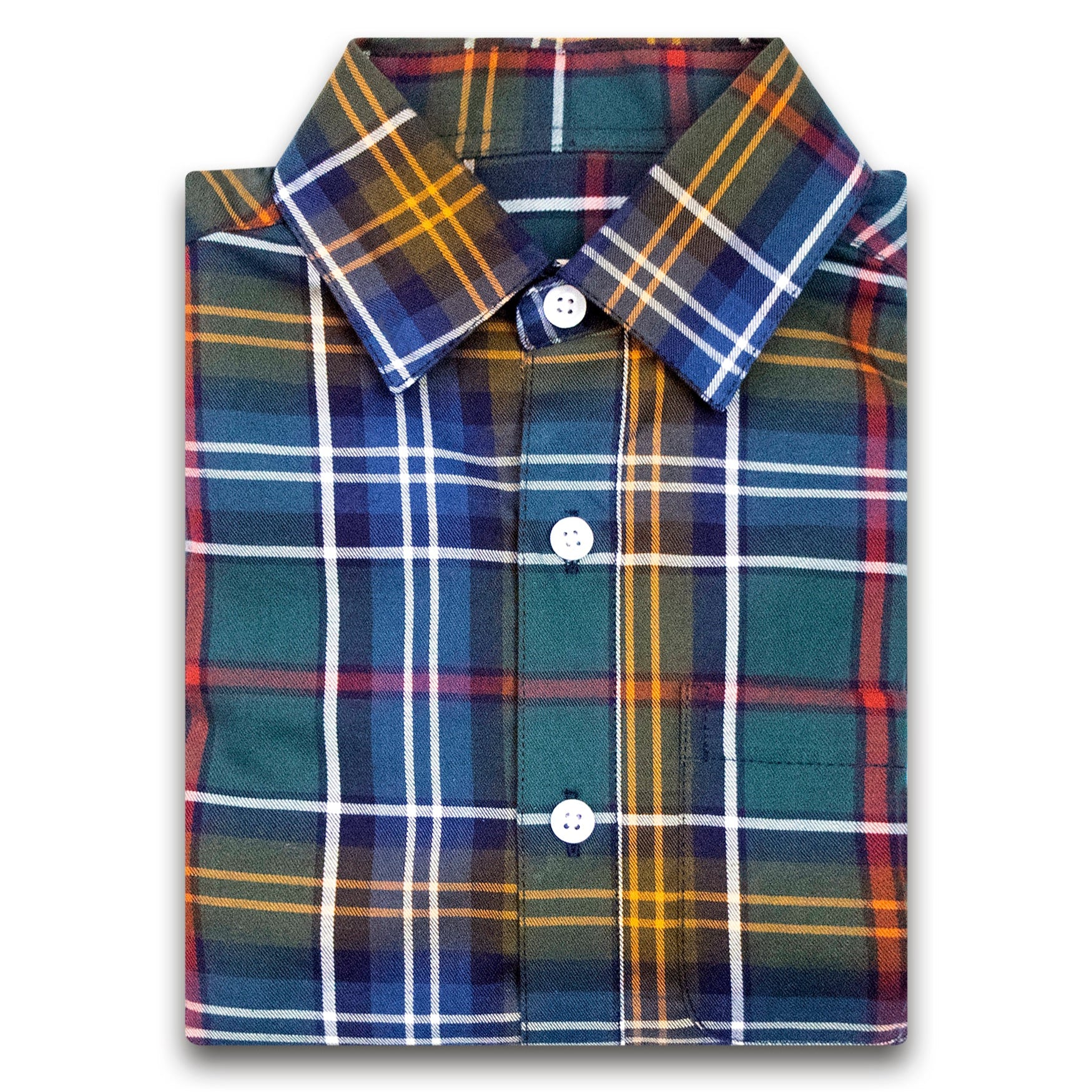 Boy's Lakeside Green Plaid Shirt