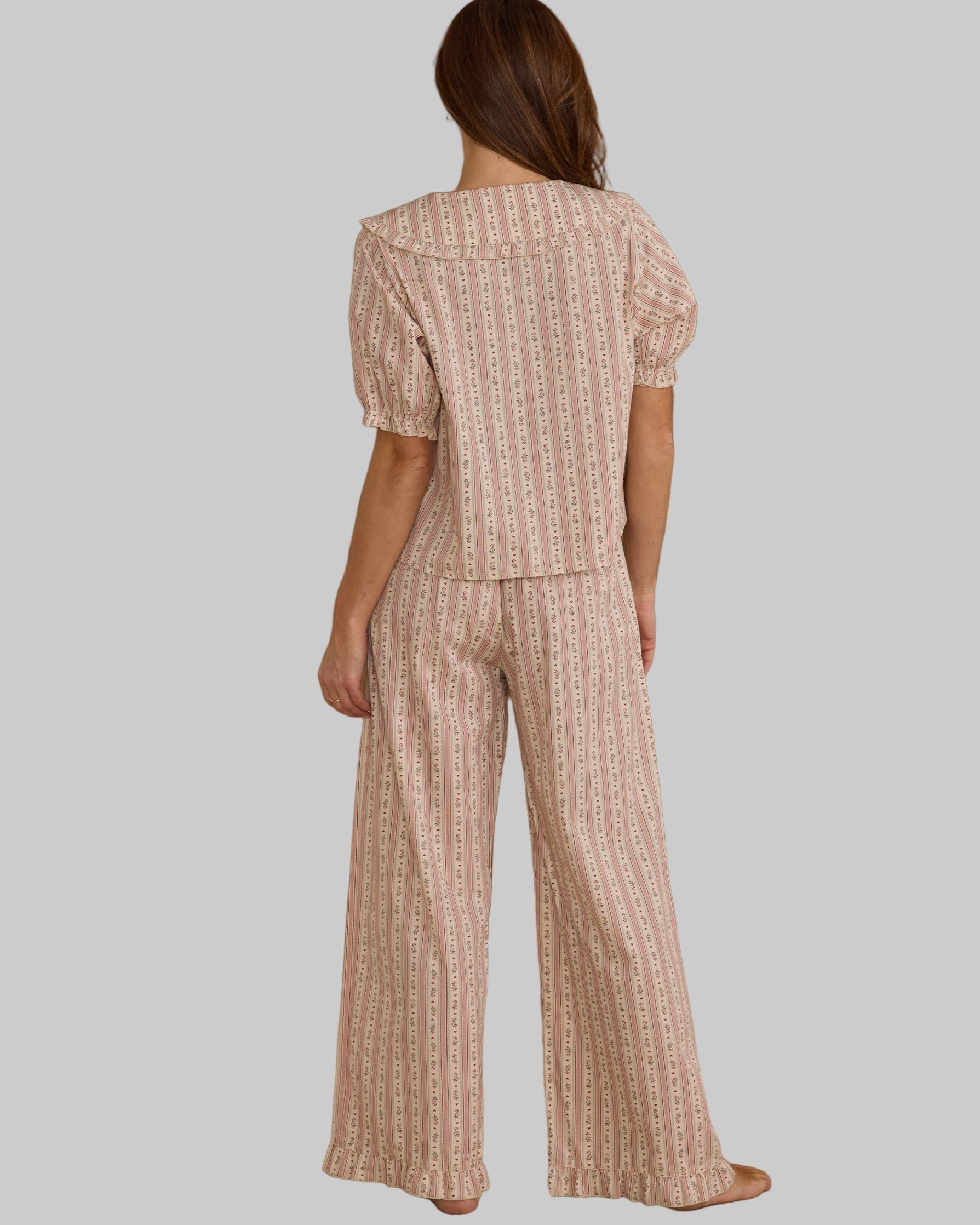 Rylee Cru Women's Candy Cane Stripe PJ's