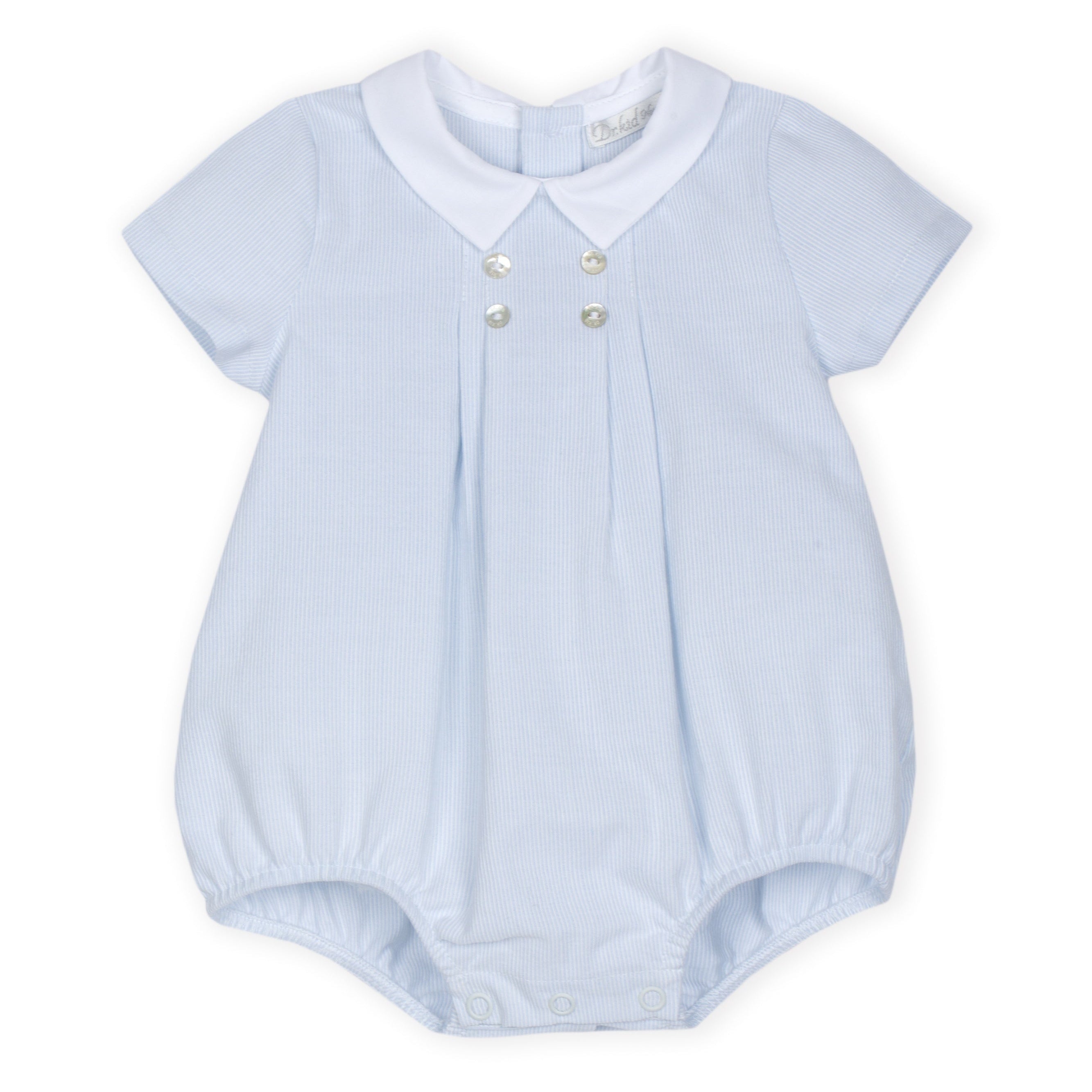 Light Blue Double Button Romper