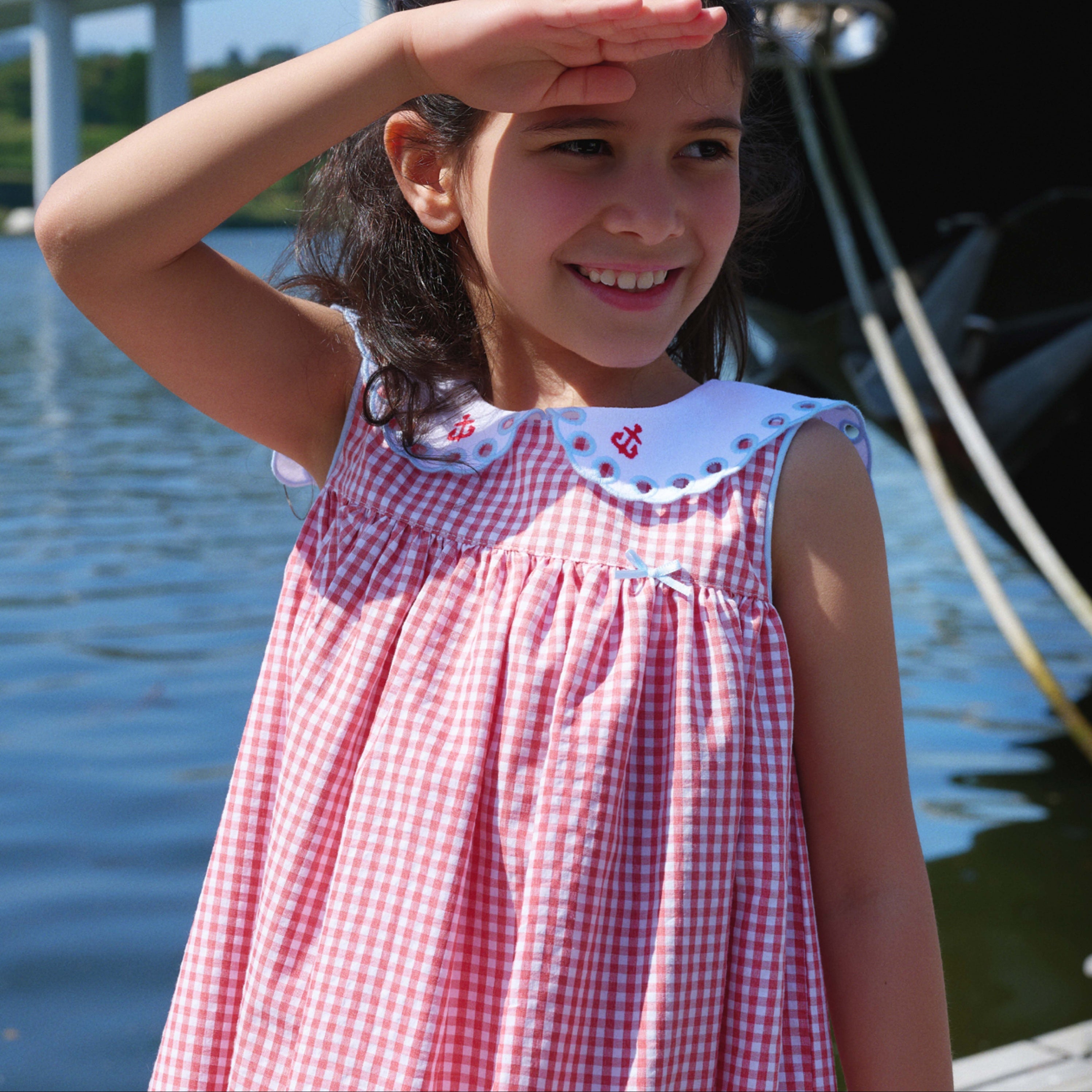 Red Gingham Float Dress