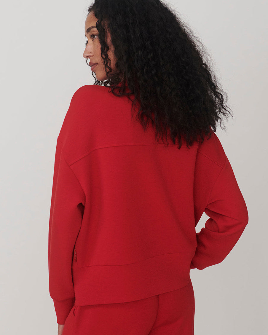 Varley Olwen Red Double Soft Cardigan
