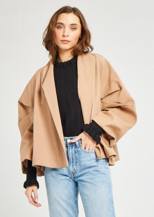 Amie Short Twill Swing Coat