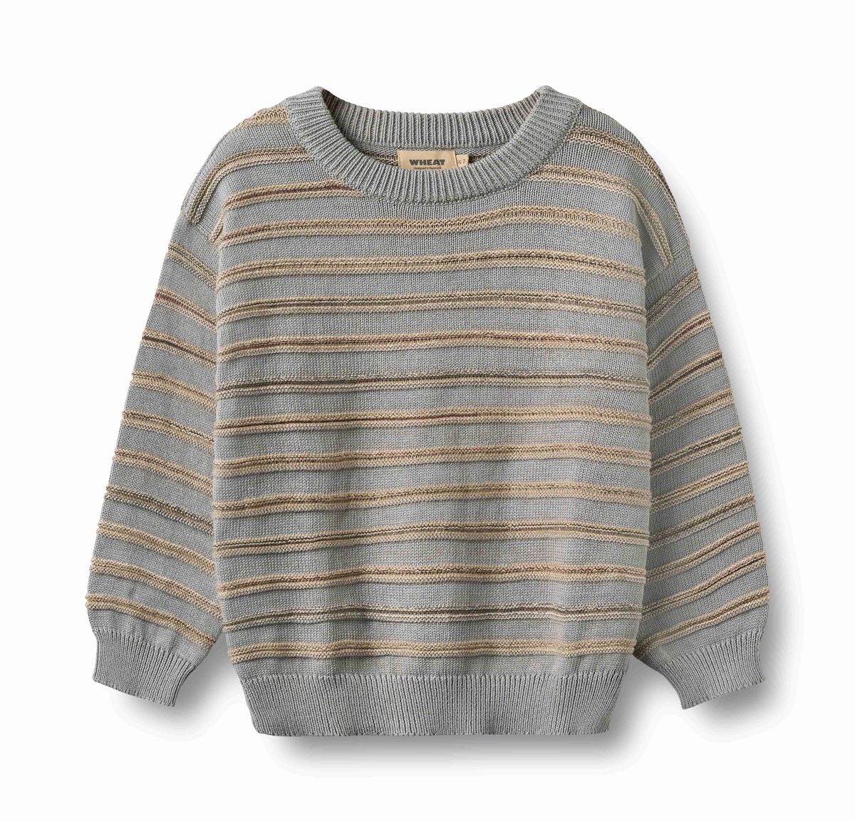 Grey Tan Raised Stripe Sweater