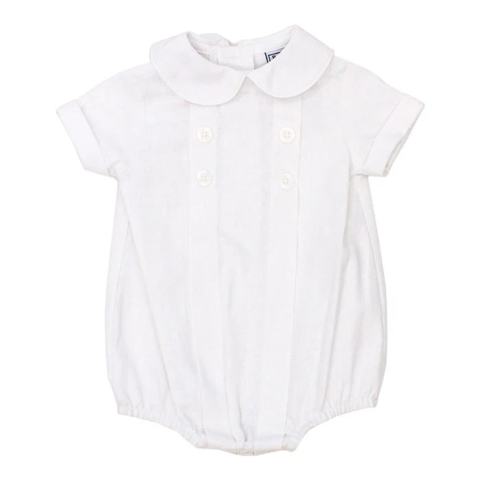 White Linen Double Button Bubble