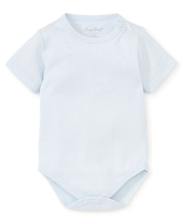 Light Blue Pointelle S/S Onesie