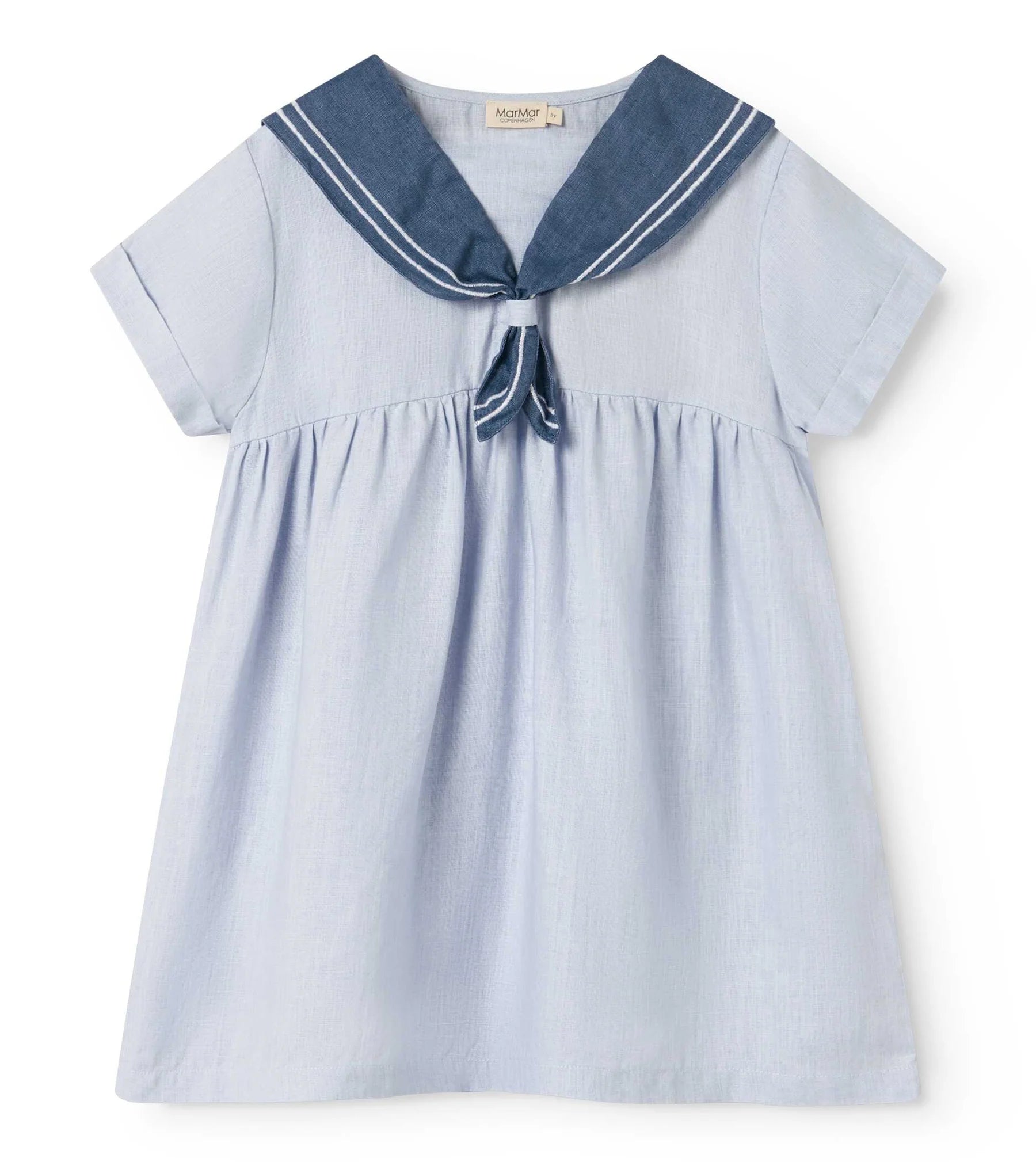 Blue Linen Sailors Dress