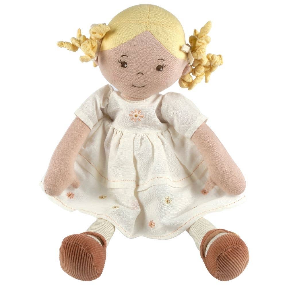 Priscy Blonde Haired Doll in White Linen Dress/Display Box