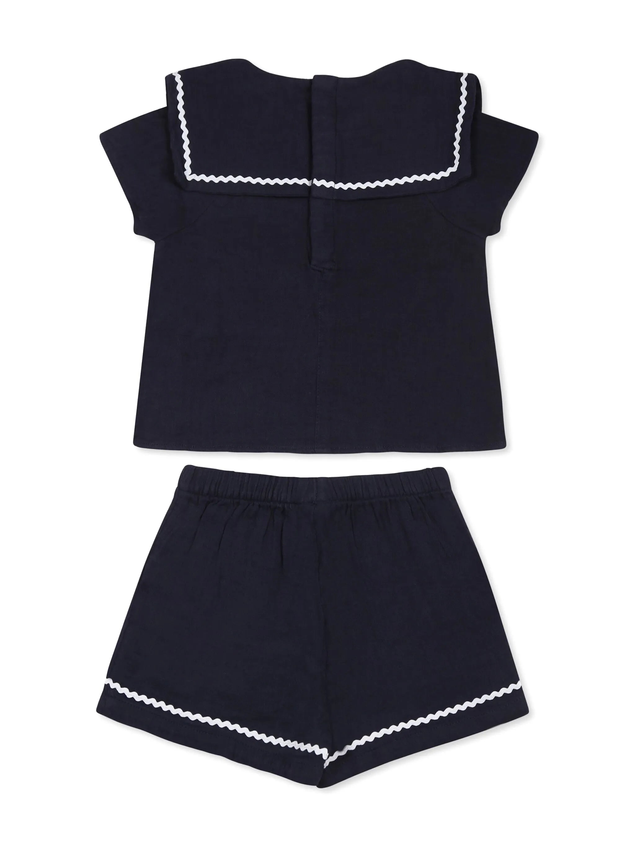 Petit Bateau 2pc. Navy Gauze Set