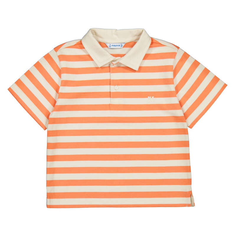 Boy's Orange Stripe Polo