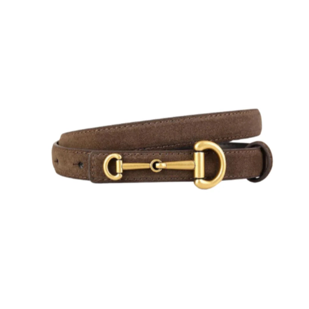 Dressage Buckle on Suede Belt