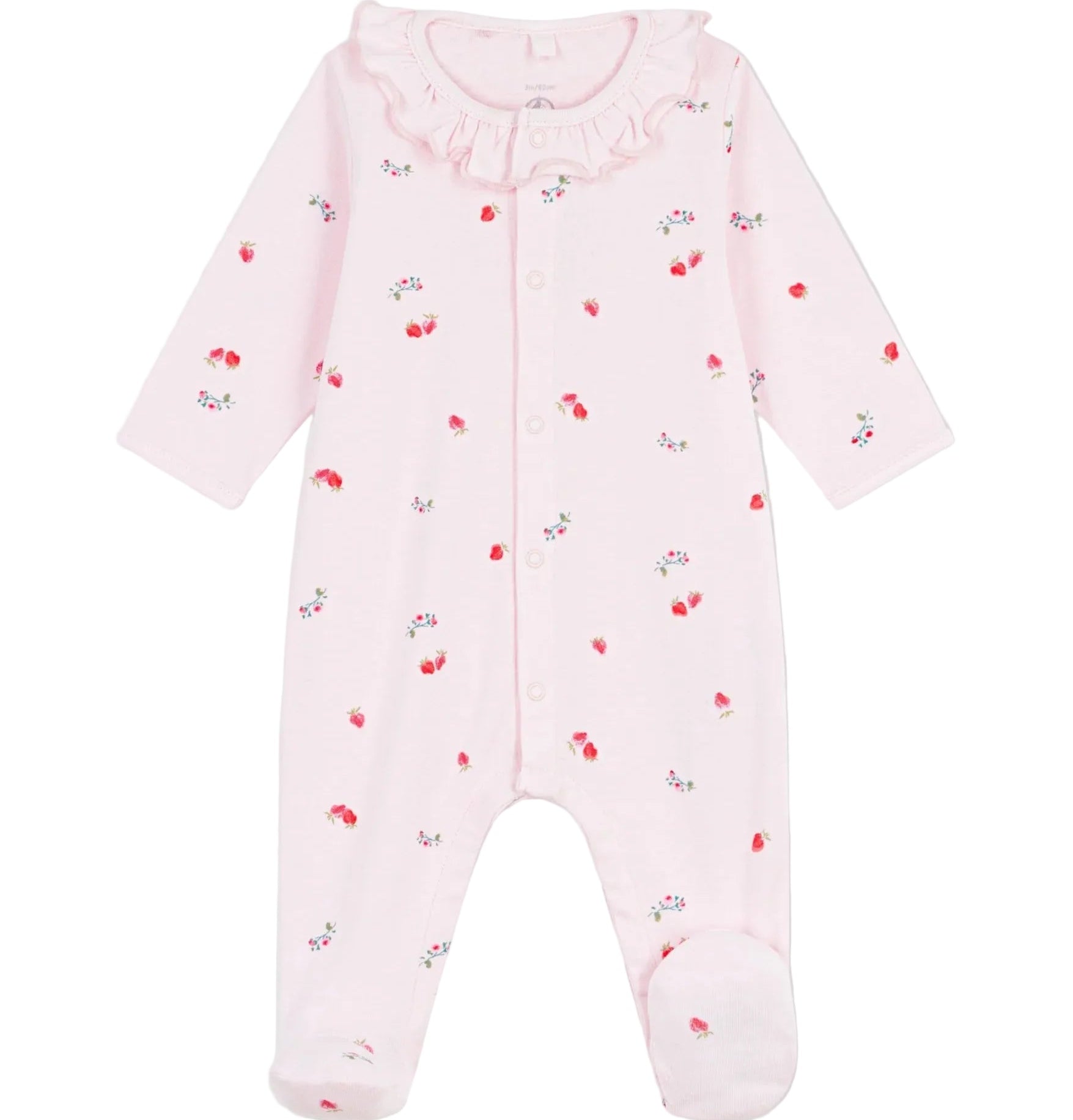 Petit Bateau Pink Strawberry Footie