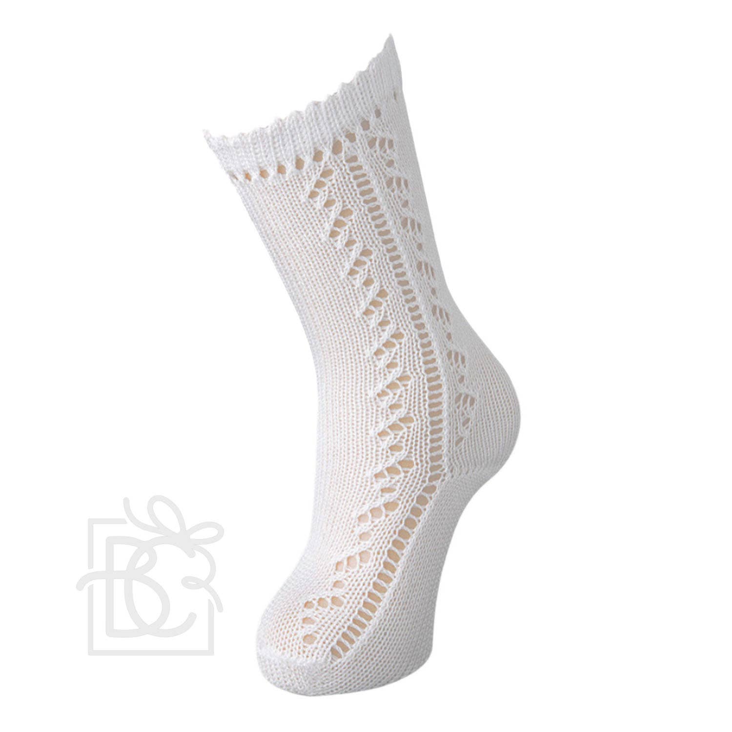 Baby Knee High Openwork Scottish Yarn Socks