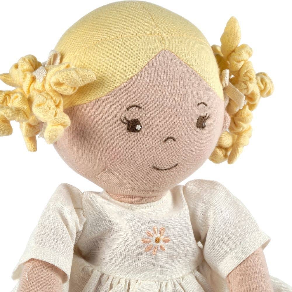 Priscy Blonde Haired Doll in White Linen Dress/Display Box