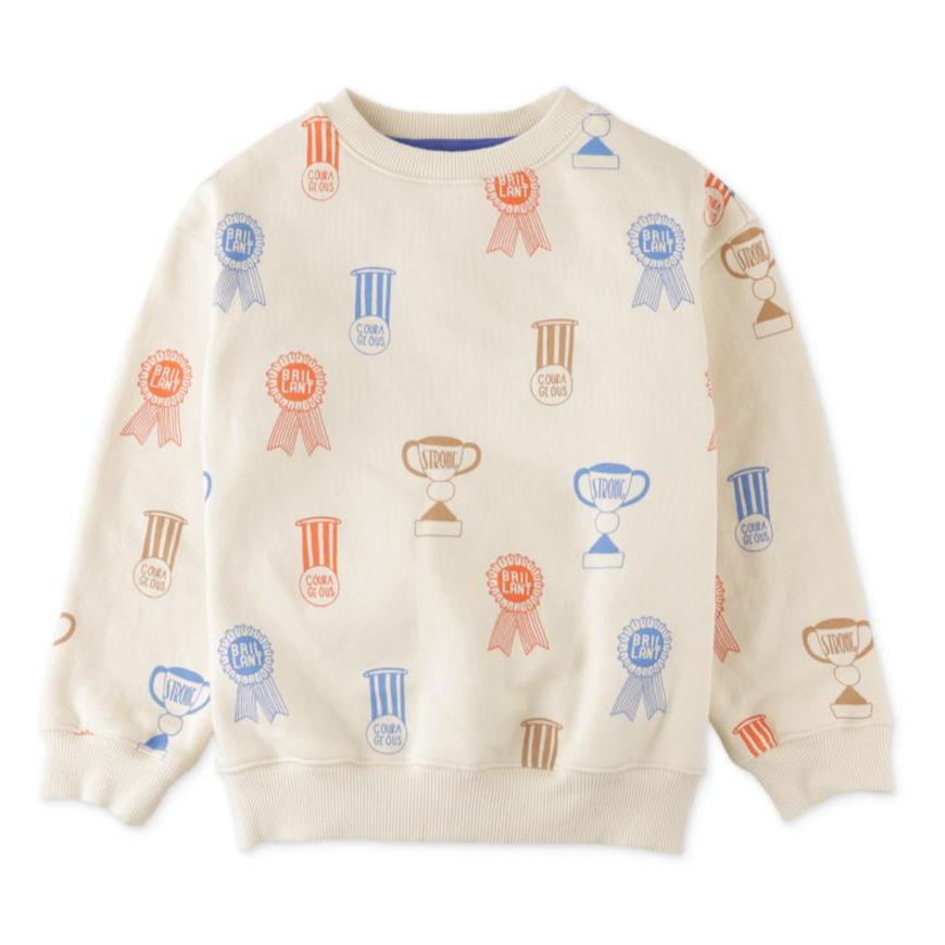 Boys Cream Multi Trophy Sweatshirt